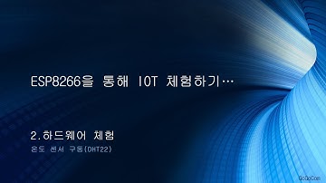 ESP8266을 통해 IOT 체험하기…