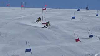 James And Alice Luetchford Ski Training Giant Slalom In Les Deux Alpes In The French Alps