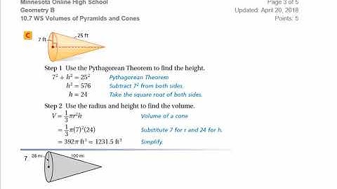 Geometry: Volume of Pyramids and Cones Help Video