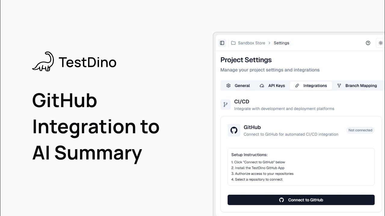 How to Integrate TestDino with Github Repository for AI Summaries - YouTube