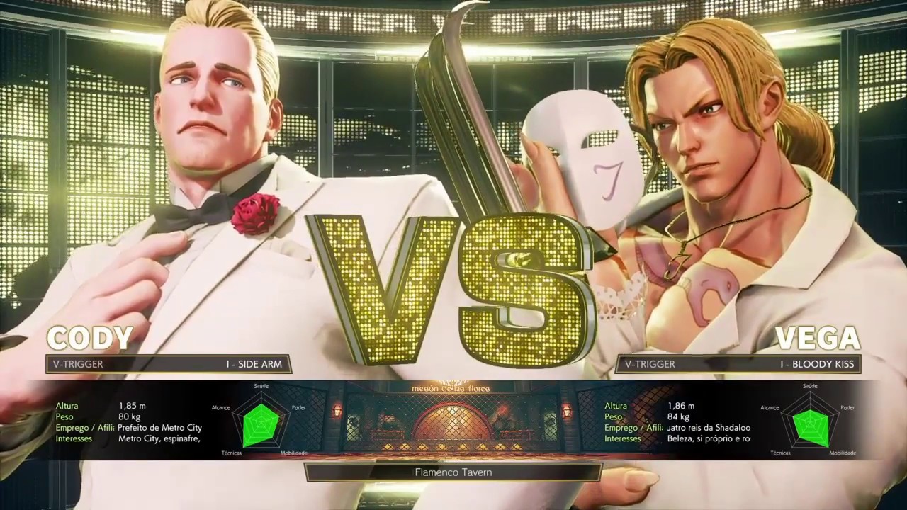 Cody Battle Costume - Vega vs Cody Street Fighter V Arcade Edition 