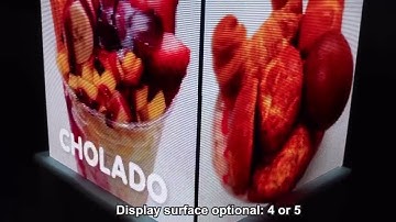 Outdoor IP65 Waterproof LED MAGIC CUBE DISPLAY - Installation at retail STORE