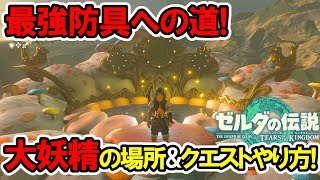 【ティアキン】防具最強への道！大妖精の場所&クエストやり方！【ゼルダの伝説】