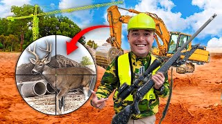 Deer Hunting An ACTIVE Construction Site - (SCOPE CAM)