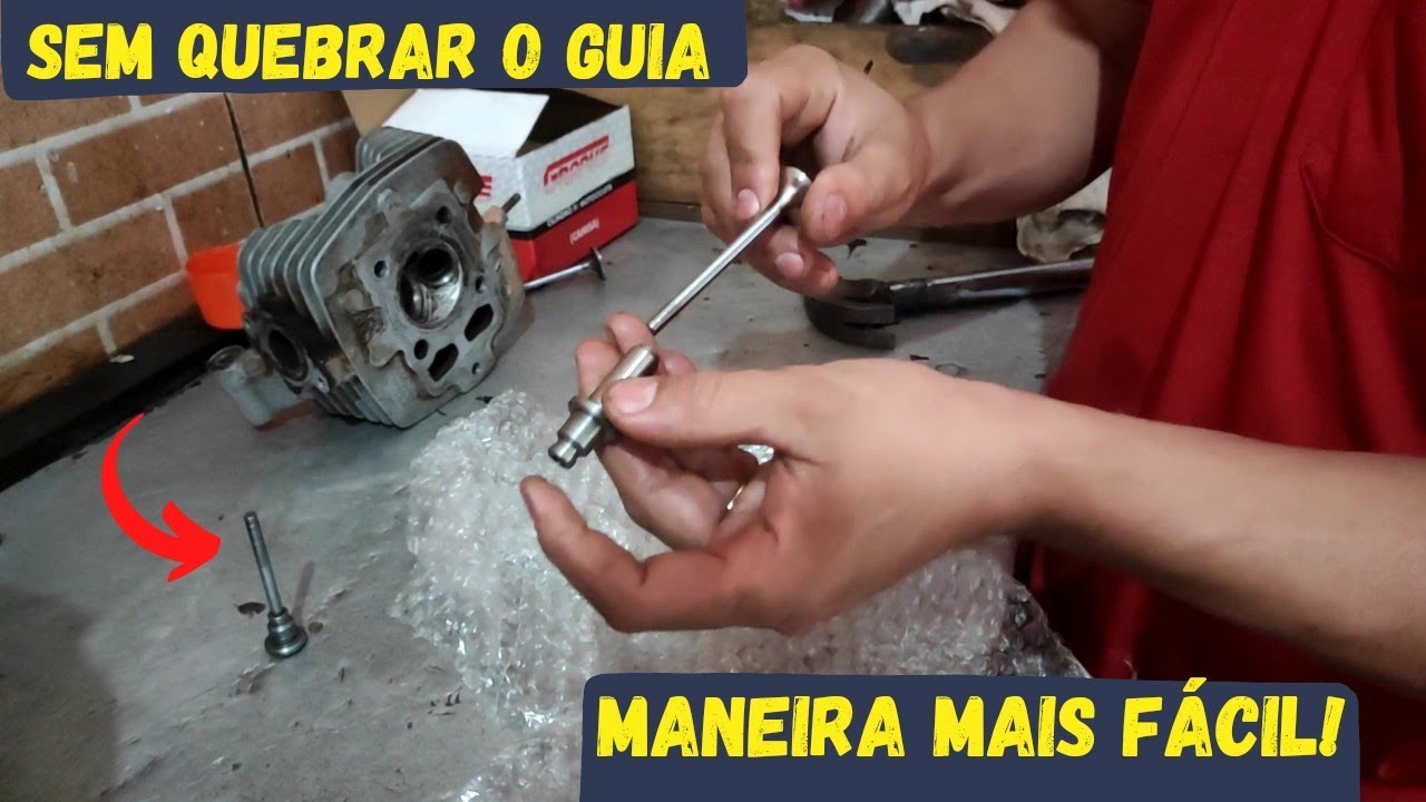 Como colocar GUIA de VÁLVULA sem quebrar o guia ? /melhor maneira!