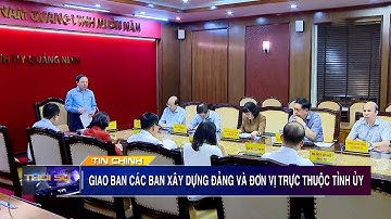 Giao ban các Ban Xây dựng Đảng và đơn vị trực thuộc Tỉnh ủy