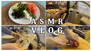 Breakfast Vlog - ASMR - Relaxing Accelerated Morning Routine - Making pancakes from homemade dough