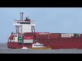 Pilot boat Lesath in rough sea brings pilot to Container ship #203