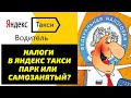 НАЛОГИ в Яндекс Такси / Работа через Парк или Самозанятый?