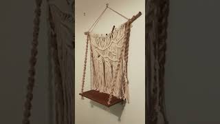 Macramé Leaves & Rimu Hanging Shelf (Demo)