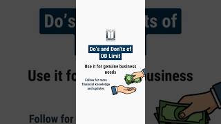 Do's &amp; Don'ts of Overdraft Limit | Overdraft Limit Uses  #workingcapital