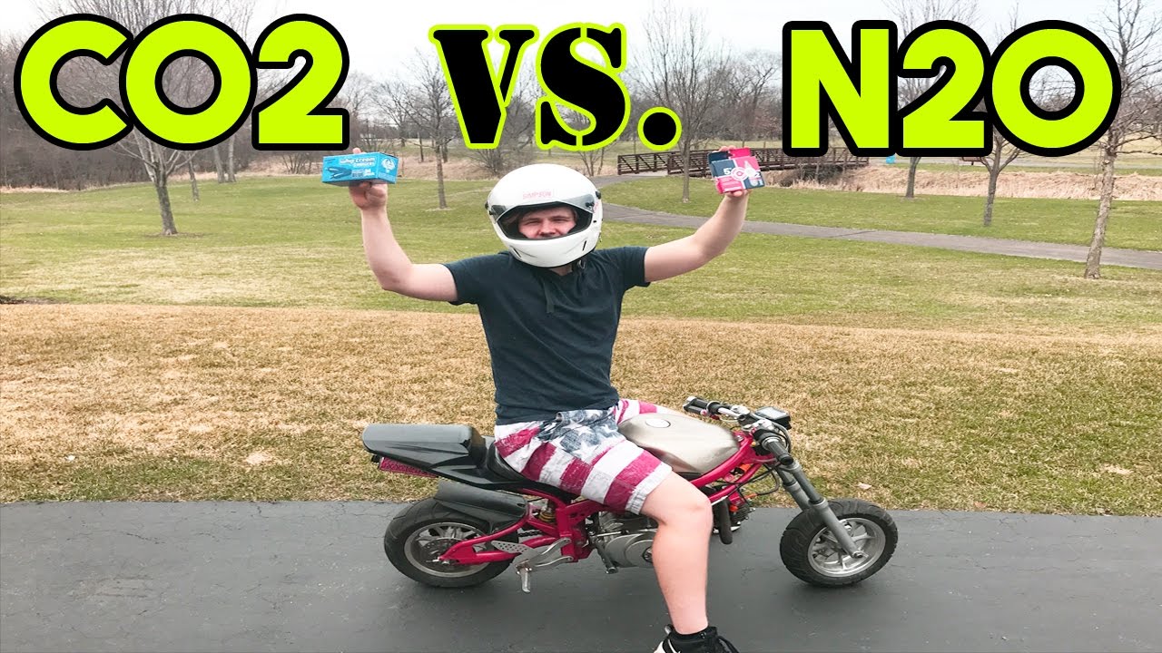 50 Pocket Bike NOS! N2o VS. CO2 Spray Experiment YouTube