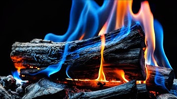 Stunning Blue & Orange Flames in a Fireplace – Cozy Fireplace Flames to Create a Warm and Relaxing