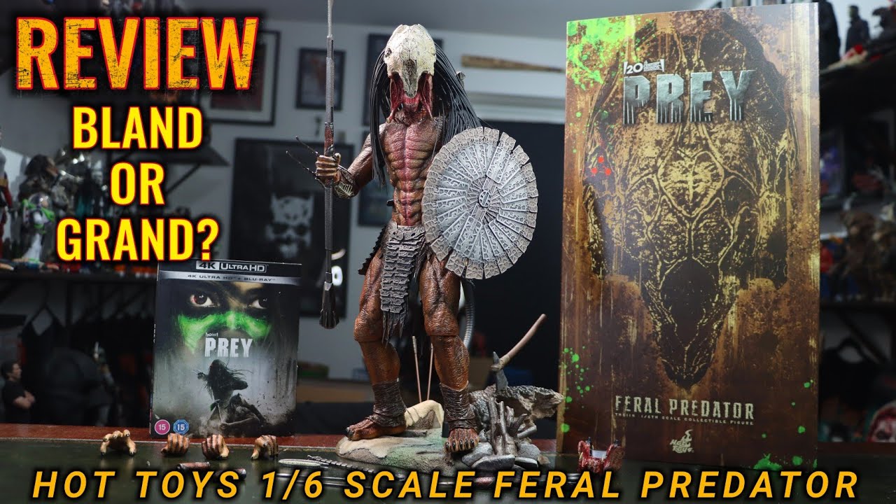 HOT TOYS PREY FERAL PREDATOR 1/6 FIGURE REVIEW. - YouTube