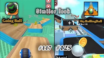Going Balls vs Sky Rolling Ball - Similar level 117vs125 Gameplay (Android, iOS)