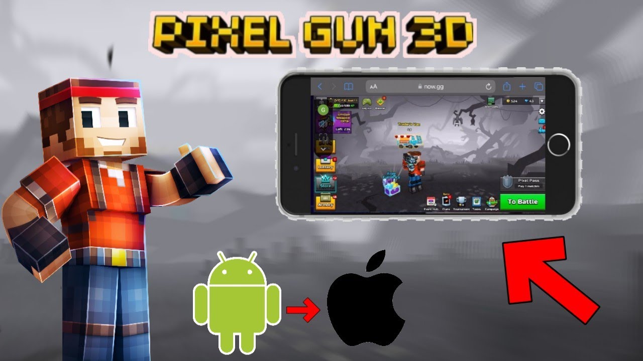 HOW TO USE YOUR ANDROID ACCOUNT ON IPHONE IN 2023 - PIXEL GUN 3D