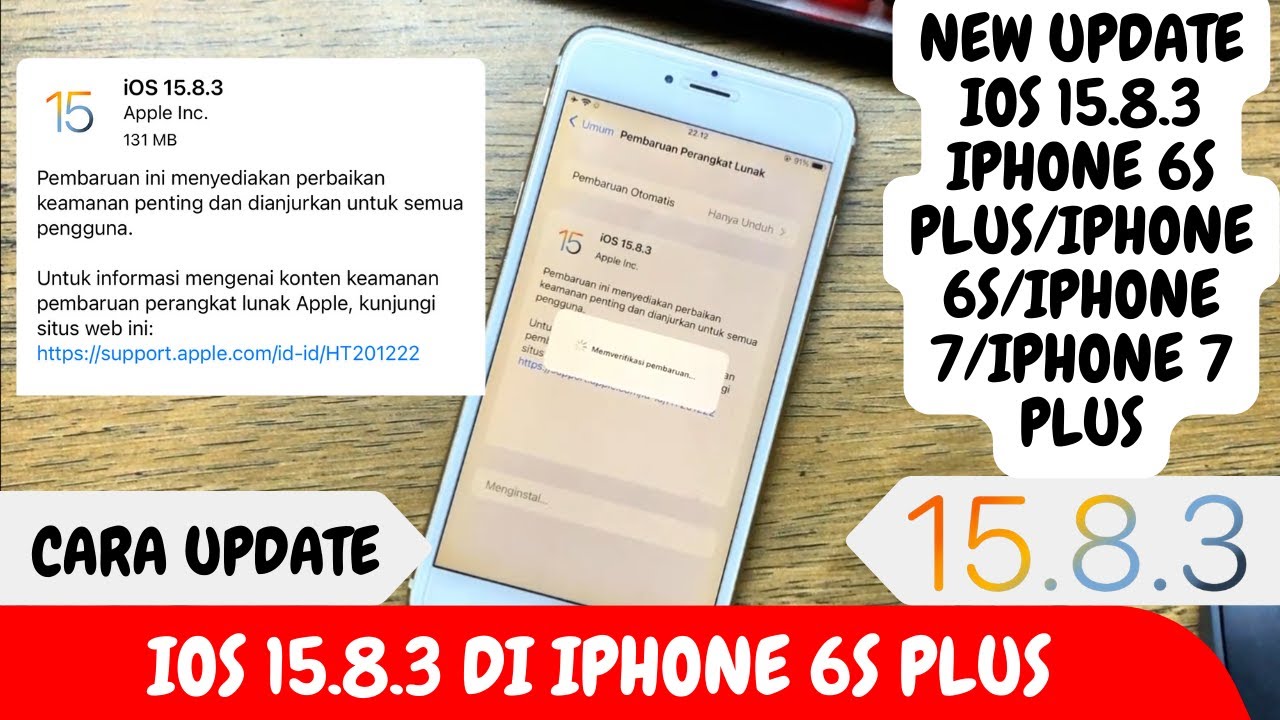 NEW UPDATE IOS 15.8.3 IPHONE 6S PLUS / CARA UPDATE IOS 15.8.3 IPHONE 6S PLUS /6S/7/7 PLUS IOS UPDATE