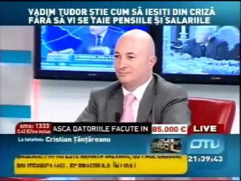 Vadim Tudor Se Injura Cu Cristian Tantareanu, La OTV Part 1of2
