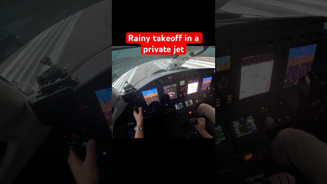 Rainy takeoff! Flying a private jet out of DVT! 