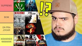 TIER LIST DE JOGOS DE ZUMBI! - SIDÃO DO GAME