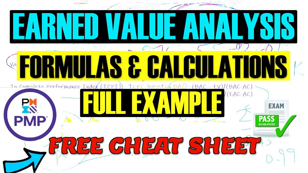 Earned value analysis calculations tutorial cpi spi cv sv eac