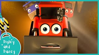 🚧 Trapped in the Tunnel Rollercoaster 🚜 | Digley and Dazey | Kids Construction Truck Cartoons