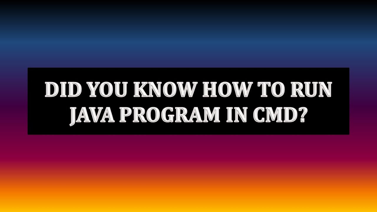Java 1st Program - YouTube