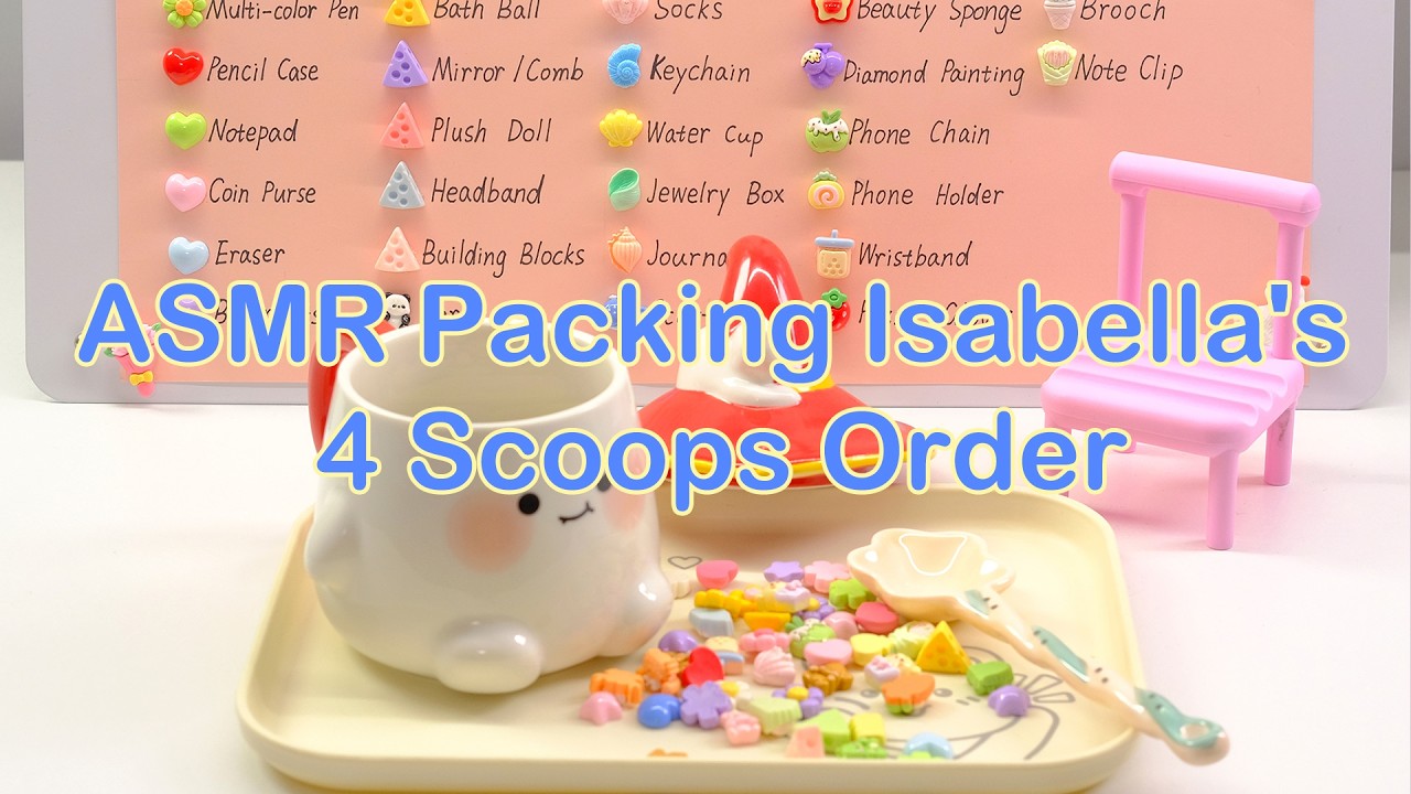 【Litebord Lucky Scoops】ASMR Packing Isabella's 4 Scoops Upgrade Order