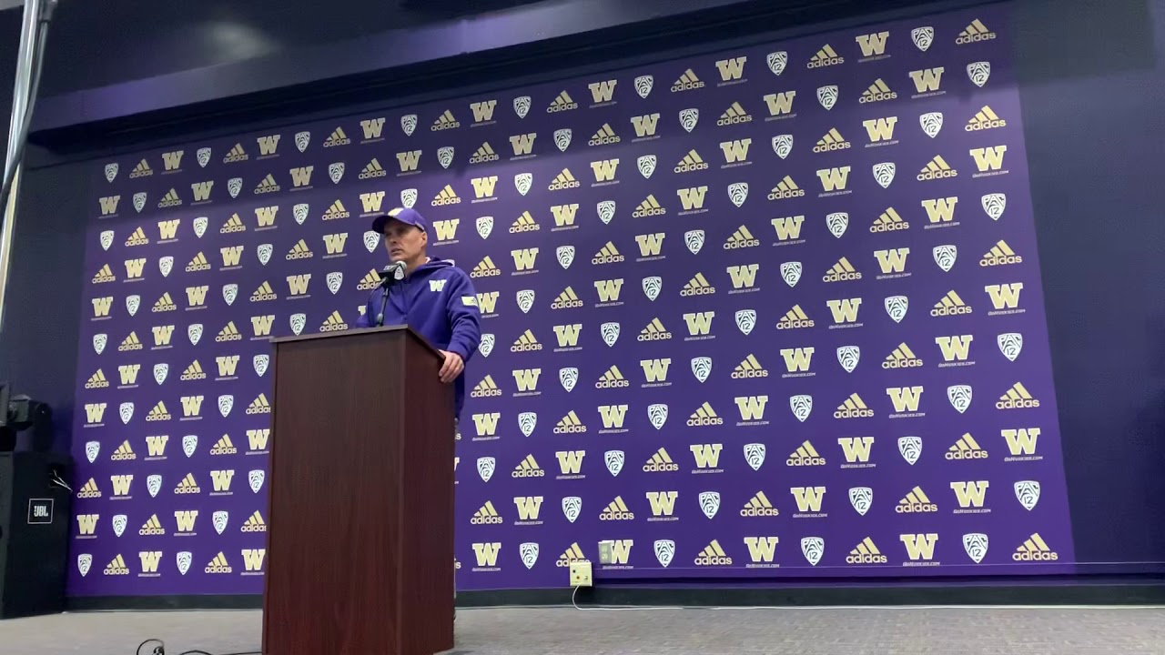 2019 Husky Football Apple Cup postgame with Coach Petersen part 2 YouTube