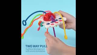 Baby Montessori Sensory Development Educational Toys Pull String Finger Grasp Training Learning Toy