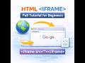 How To Use Iframe In HTML How To Embed YouTube Video Using Iframe Iframe Tutorial For Beginners