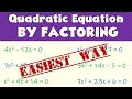 Solving Quadratic Equations by Factoring Using the AC Method | Ms Rosette
