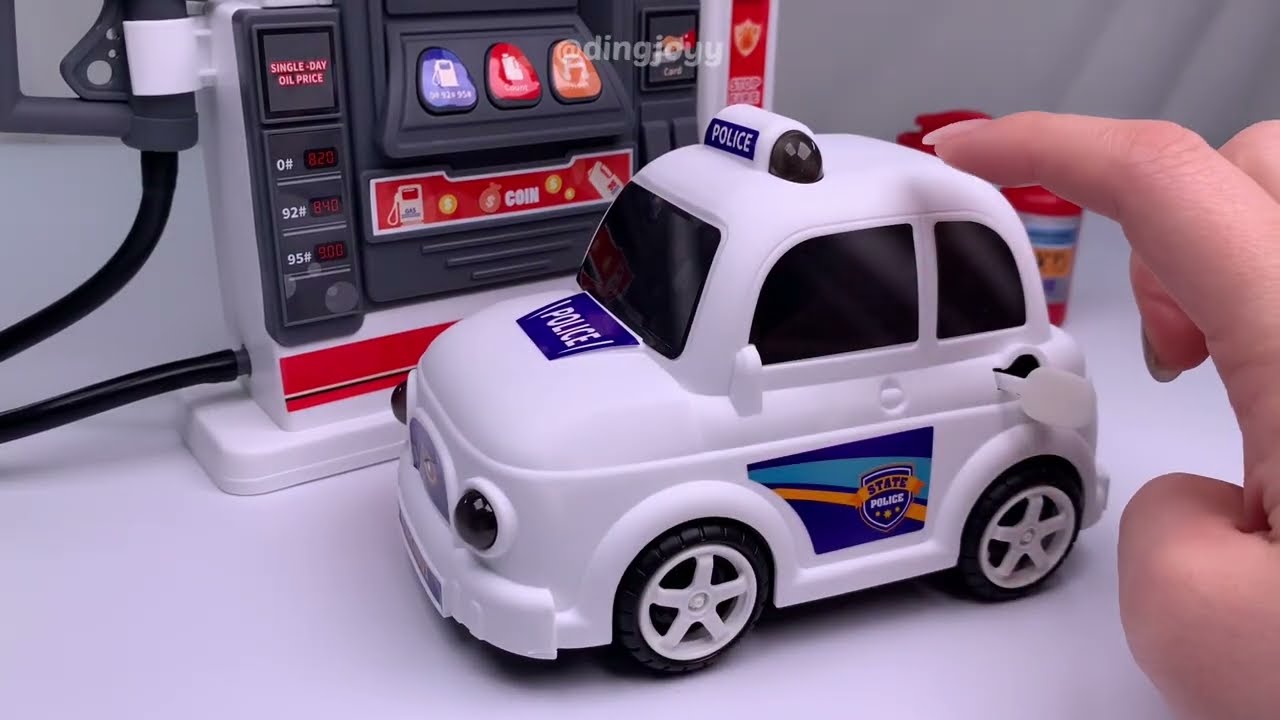 [🐰toy asmr🐰] Gas Station Playset & Police Car Series Toys ASMR 주유소 놀이 장난감 Satisfying with Unboxing