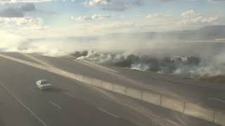 Brush fire along Pa. Turnpike