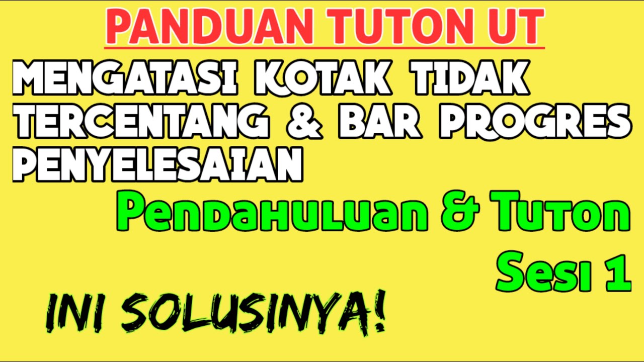 MENGATASI KOTAK TIDAK TERCENTANG & BAR PROGRES PENYELESAIAN | SOLUSI ...