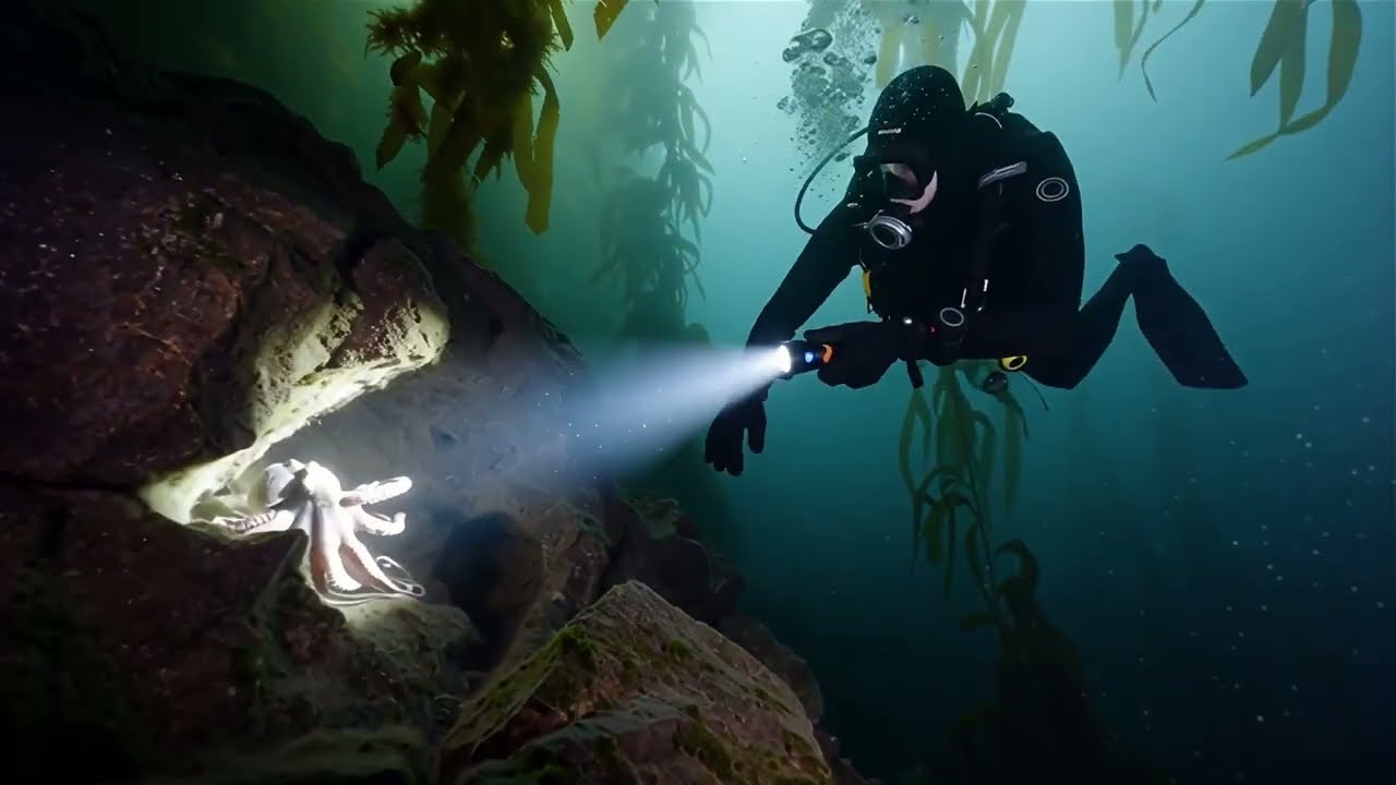 Deep Sea Discovery | Diver Explores a Sunken Ship in the Dark Ocean