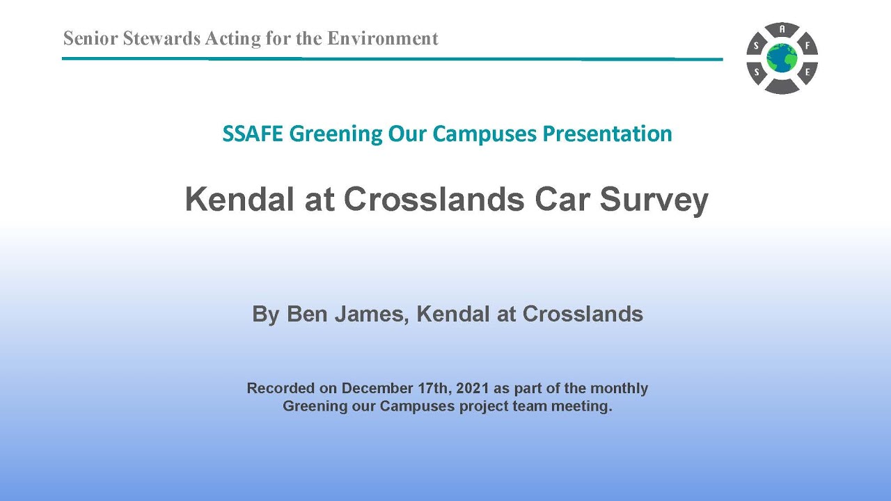 Kendal at Crosslands Car Survey and Results