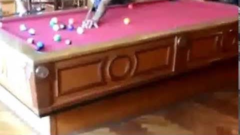 Self leveling Pool Table on Cruise ship VID 1