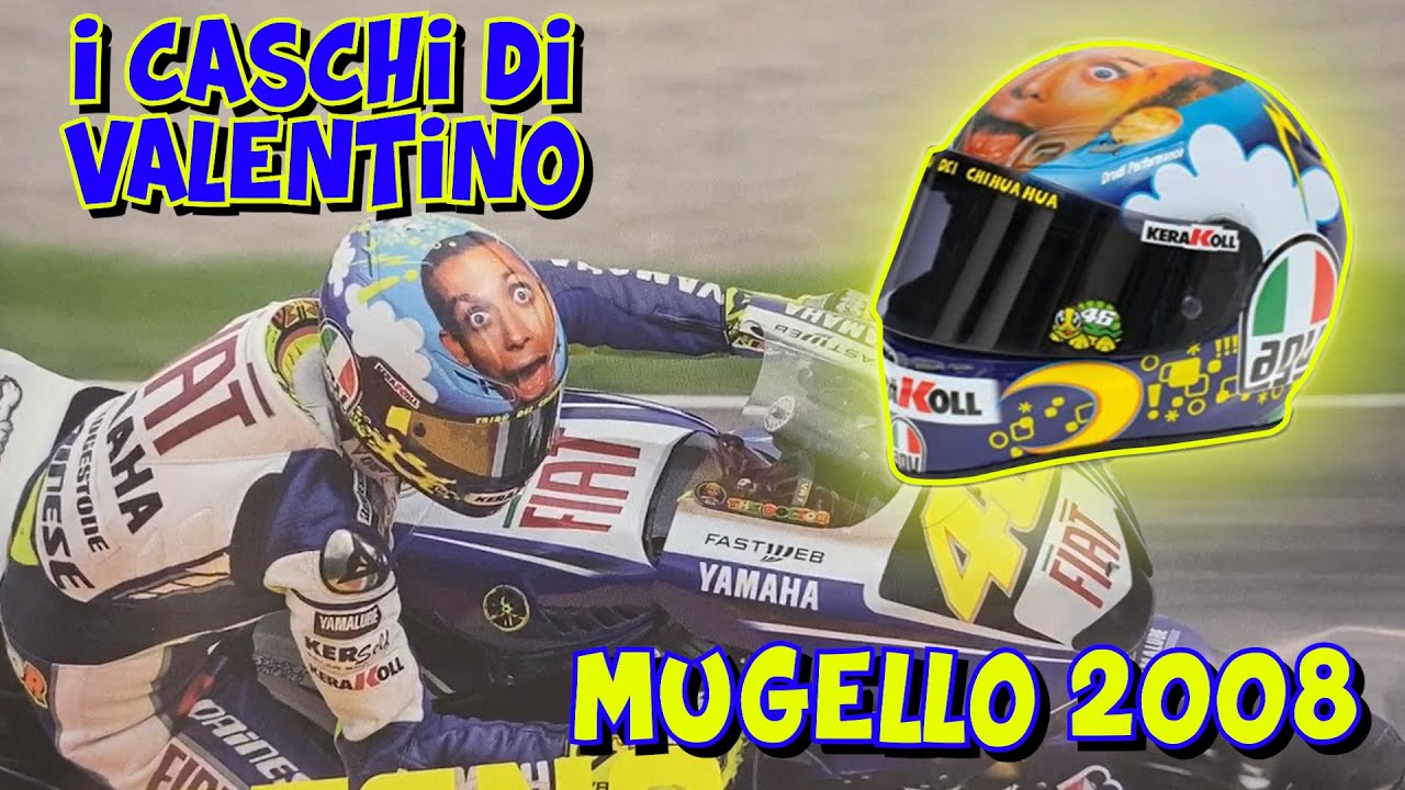 I CASCHI di VALENTINO ROSSI #2 - MUGELLO 2008! De Agostini | Speciale  Edicola (uscita 16) - YouTube