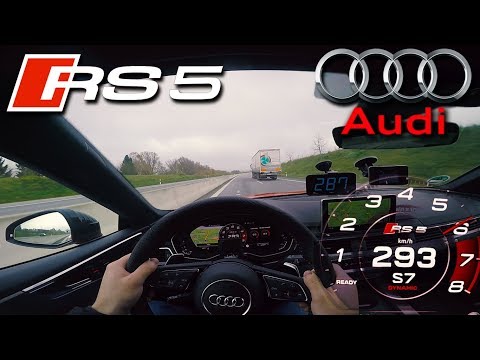 Audi RS5 2.9 V6 Bi-Turbo pushing on German Autobahn ✔