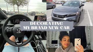 decorating my brand new car + car tour! 2023 Honda Civic Sport Profile