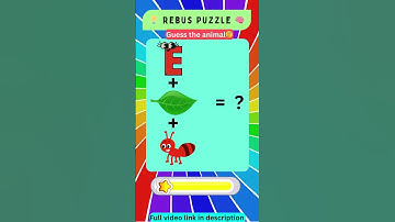 Can you guess the Animal ?🧐 | Puzzle for Kids | Easy puzzles