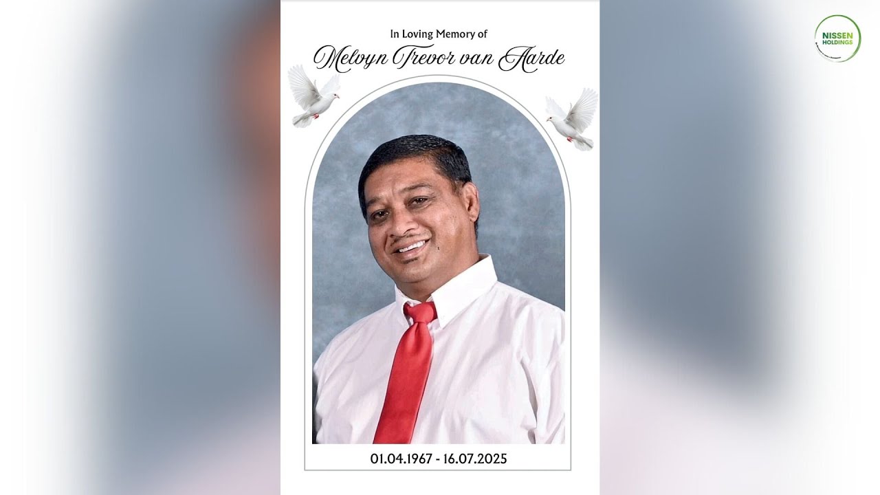 Funeral Service of late Melvyn van Aarde