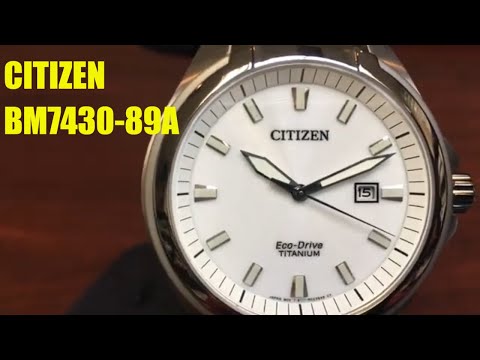 Citizen Eco-Drive Solar Powered Titanium Watch BM7430-89A