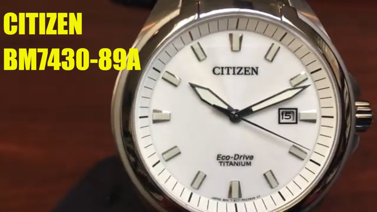 Citizen Eco-Drive Solar Powered Titanium Watch BM7430-89A