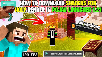 How To Download Shaders In Pojav Launcher “ Holy Renderer ” 🔥 | New shaders for pojav launcher 1.21