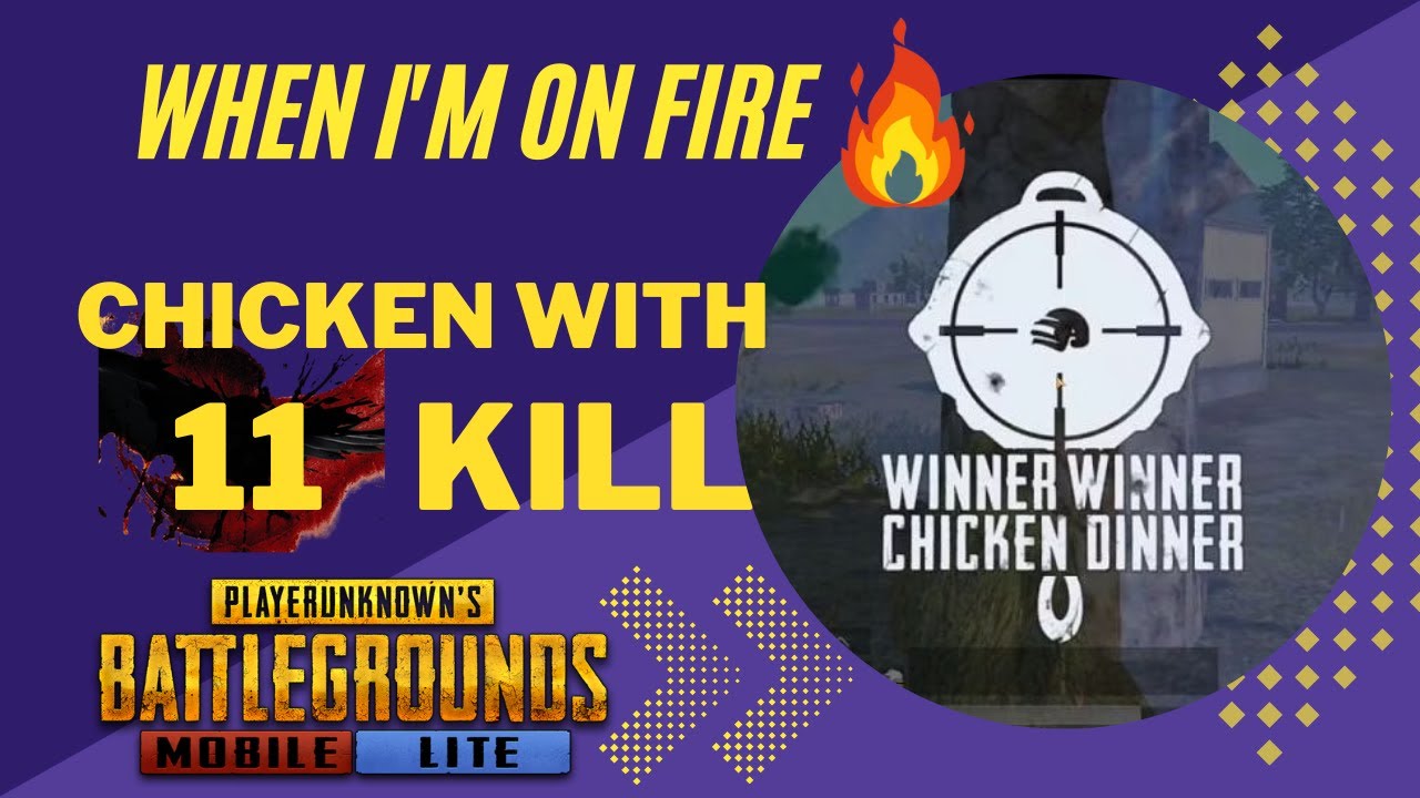 solo rush game play pubg lite / Chickate with 11 kills