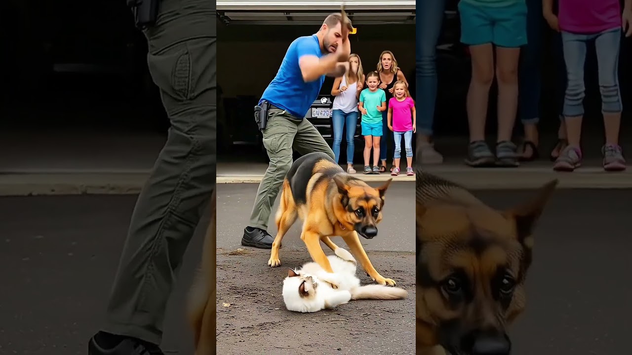 Ragdoll Cat Saved from a German Shepherd Attack!
