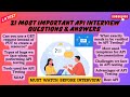 API Testing Interview Questions & Answers