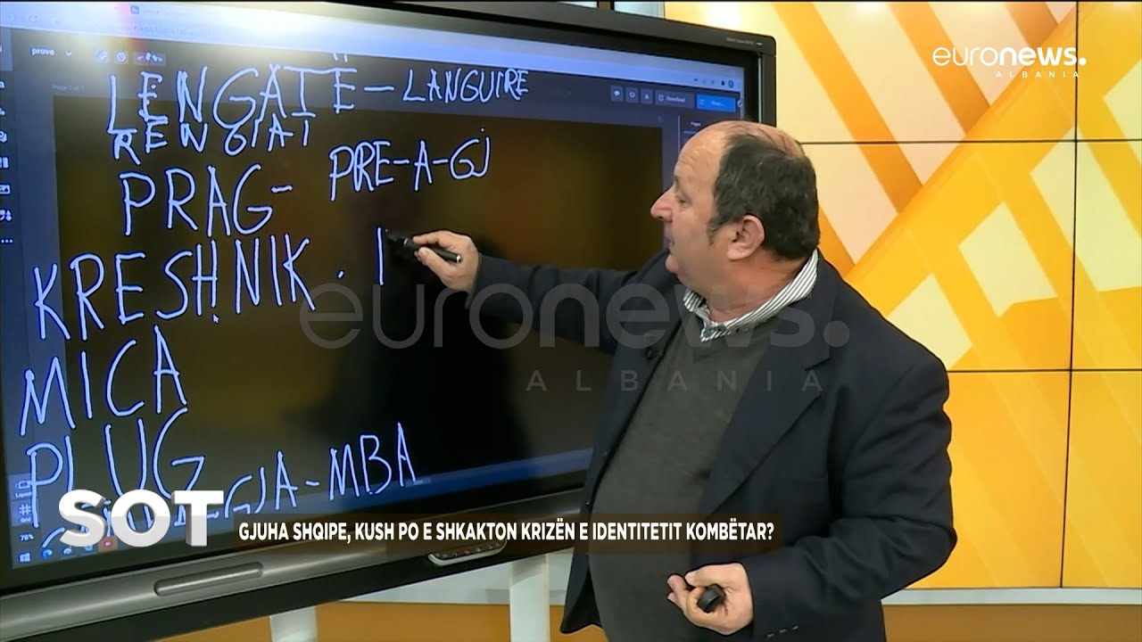 Agron Dalipaj shpjegon në tabelë pse fjalët kanë prejardhje nga shqipja